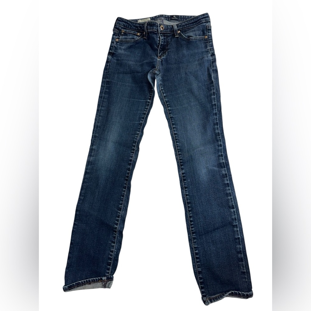 AG Adriano Goldschmied Dark Blue Straight Leg Jeans